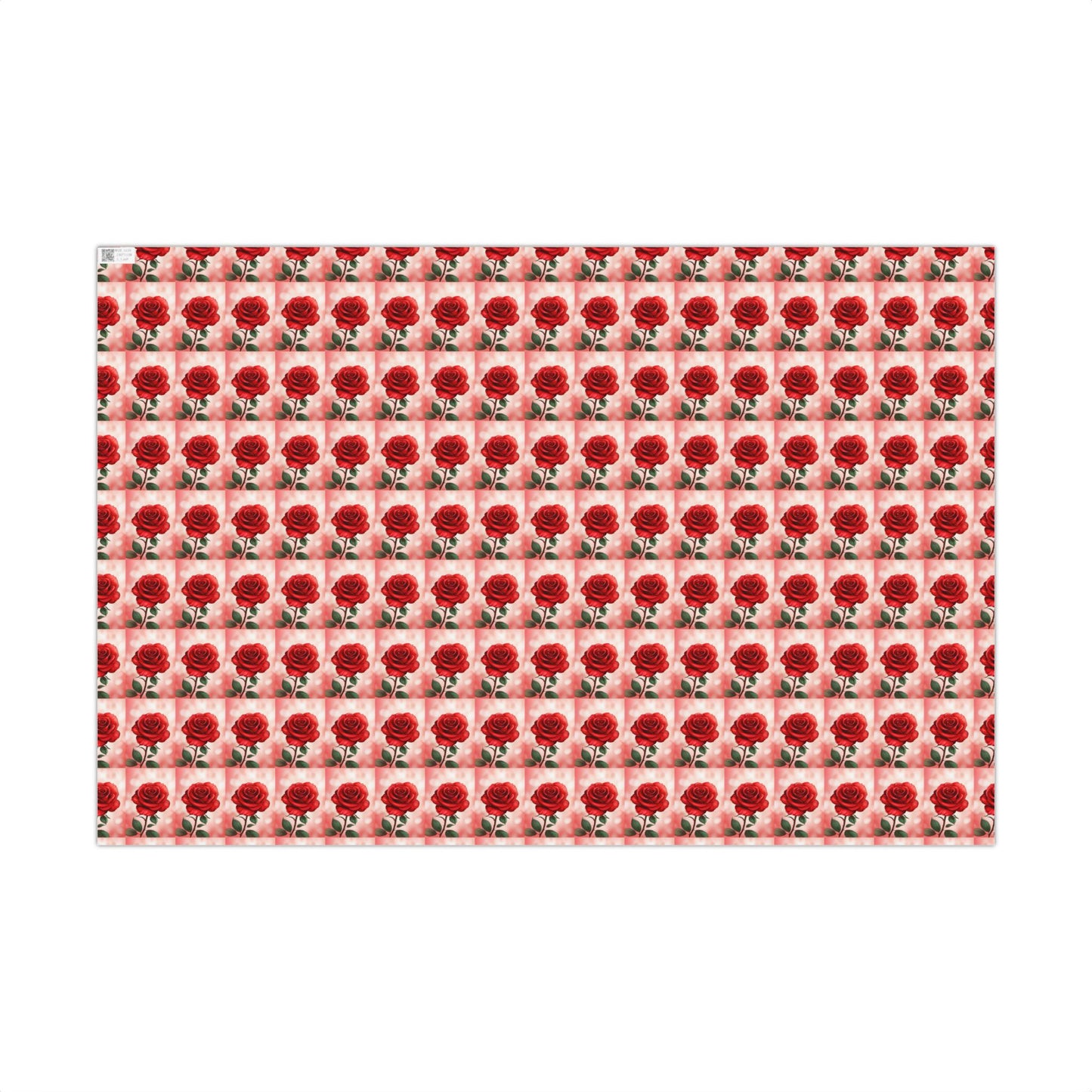 Rose Pattern Gift Wrap Paper — Romantic Floral Wrapping Sheets for Valentines & Anniversaries
