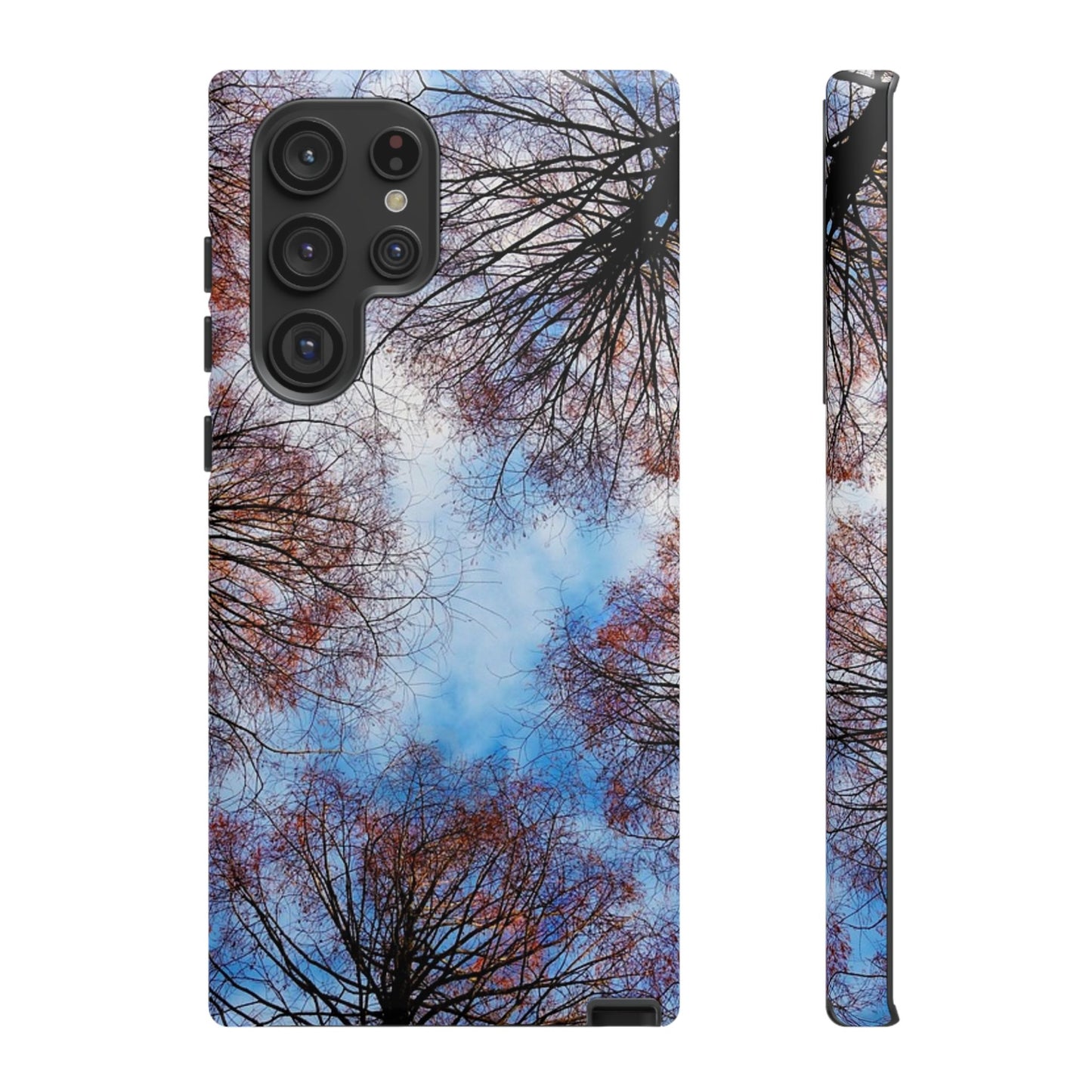 Skyward Trees Phone Case — Nature Forest Canopy Protective Tough Case