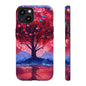 Heart Tree Phone Case — Romantic Red & Blue Protective Tough Case