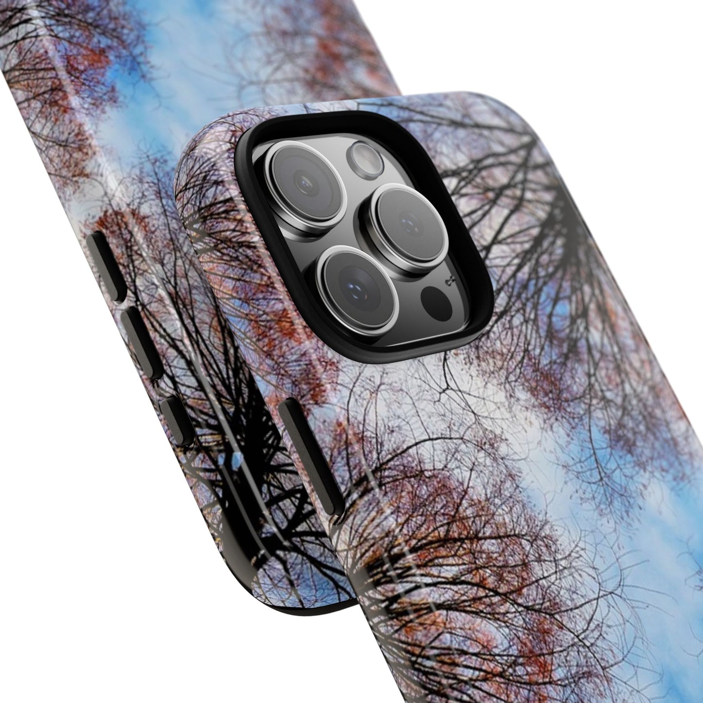 Skyward Trees Phone Case — Nature Forest Canopy Protective Tough Case