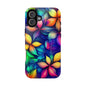 Floral Prism Magnetic Impact-Resistant Phone Case — Colorful Gradient Petal Design