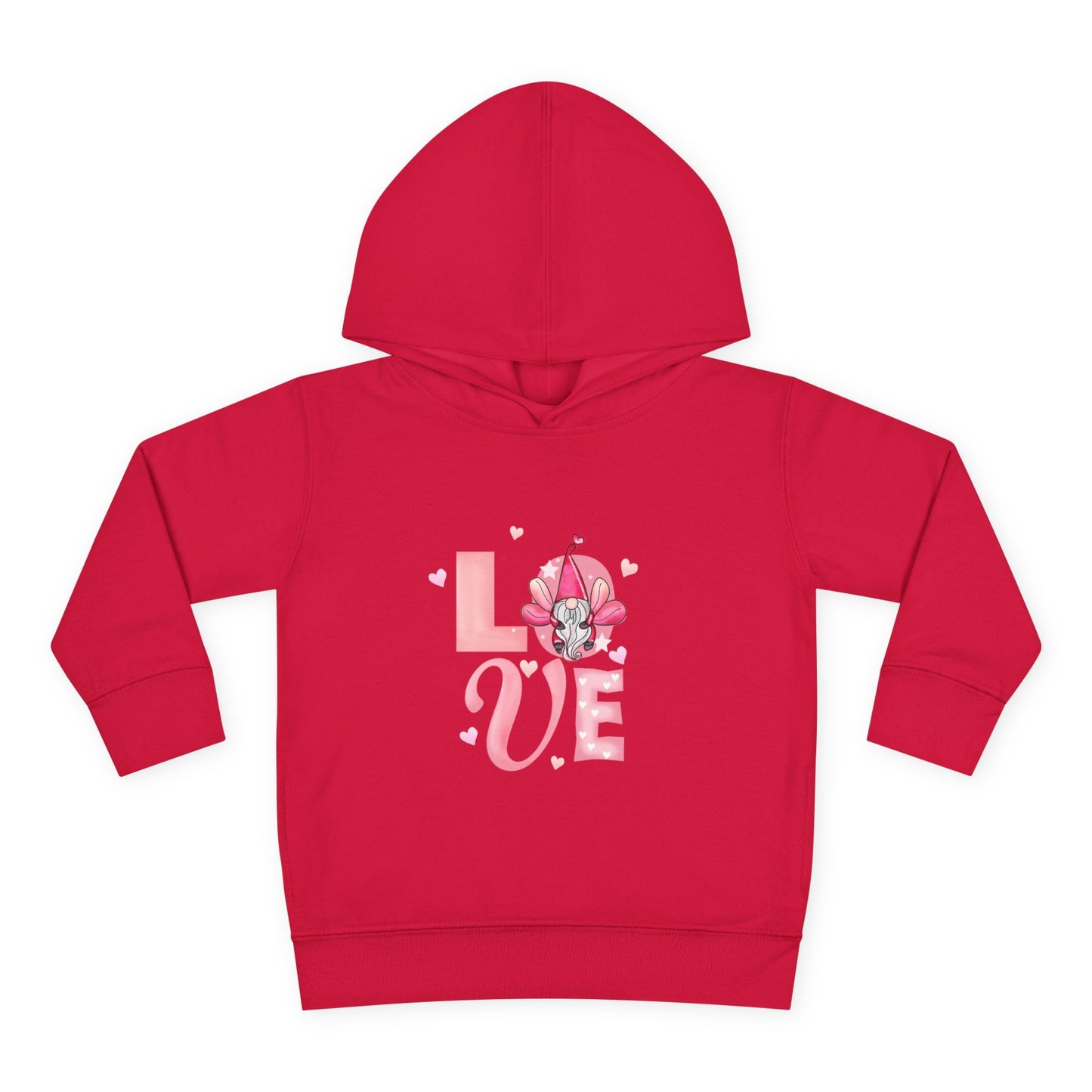 Toddler Hoodie — Pink "LOVE" Unicorn Heart Pullover
