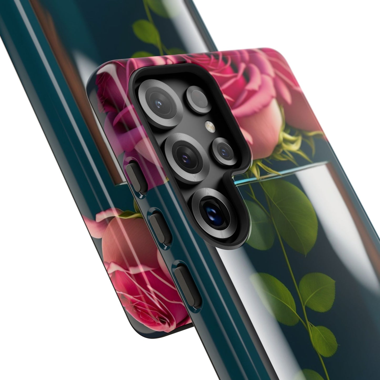 Penguin in a Glass Floral Tough Phone Case — Cute Protective Phone Cover