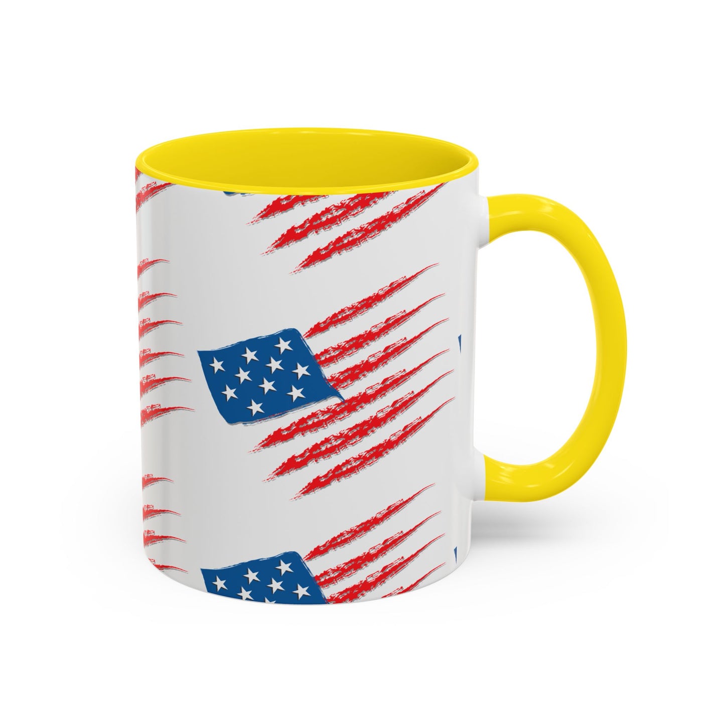 Patriotic Accent Coffee Mug | USA Flag Design