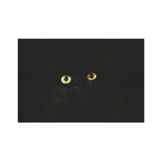 Black Cat Eyes Floor Mat — Heavy Duty Halloween Entry Rug