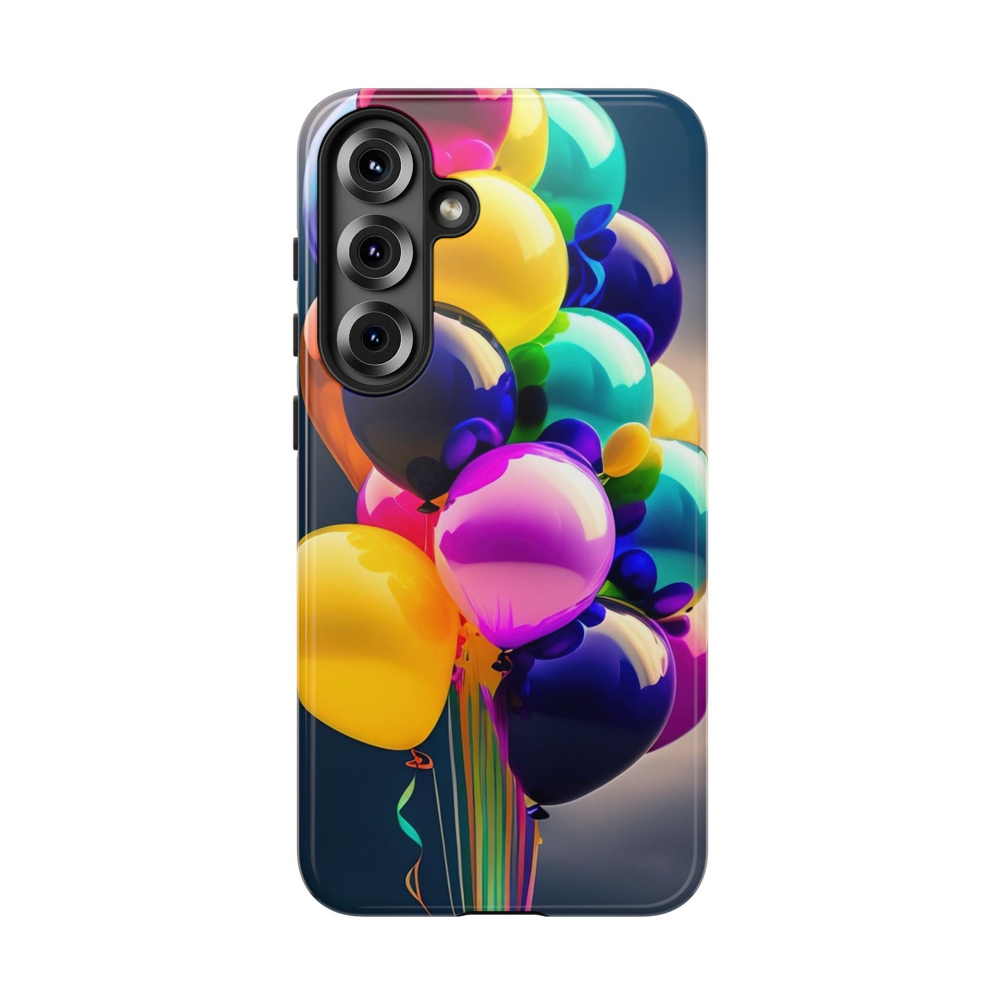 Colorful Balloon Tough Phone Case — Vibrant Party Balloons Protective Cover