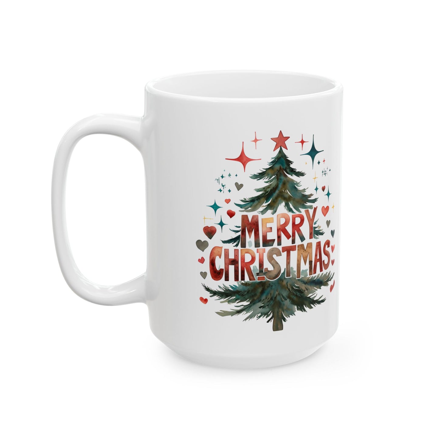 Festive Christmas Mug, Holiday Gift, Hot Cocoa Cup, Merry Christmas Beverage Container, Winter Decor, Family Gatherings