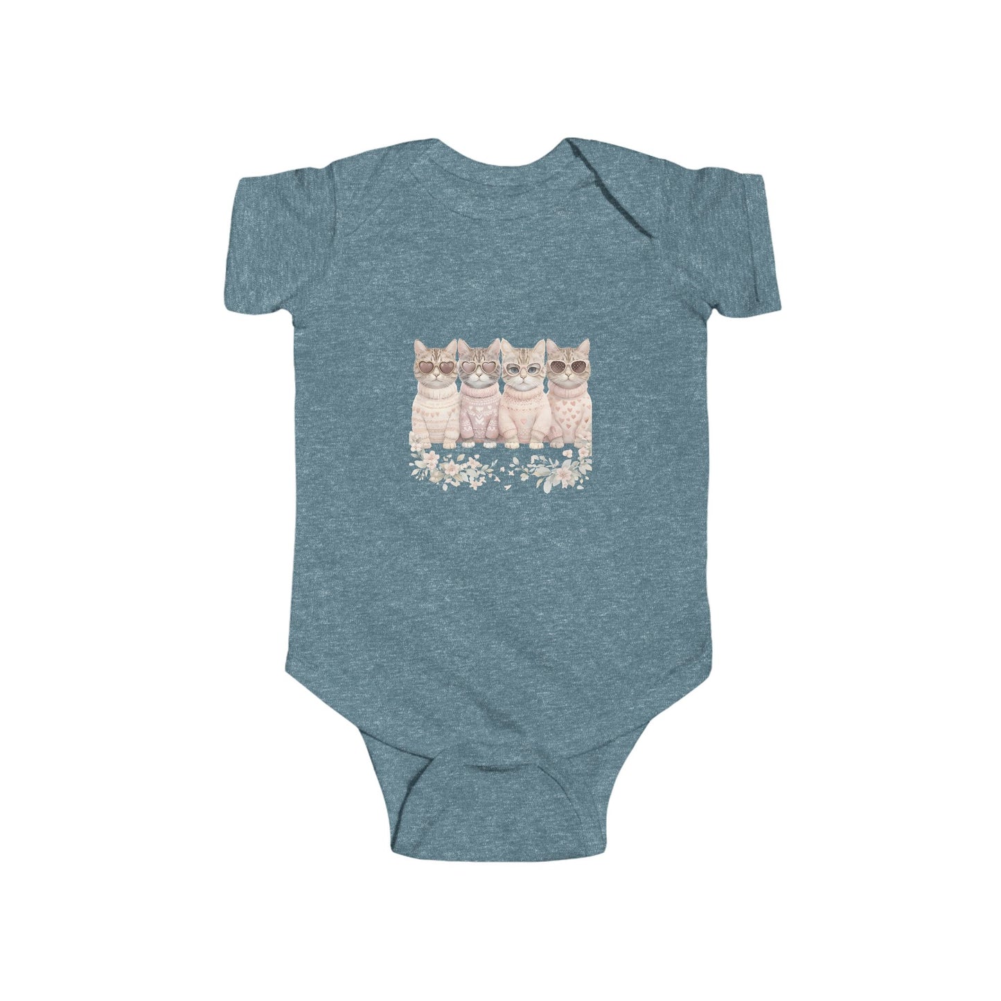 Baby Bodysuit — Watercolor Kittens Nursery Onesie