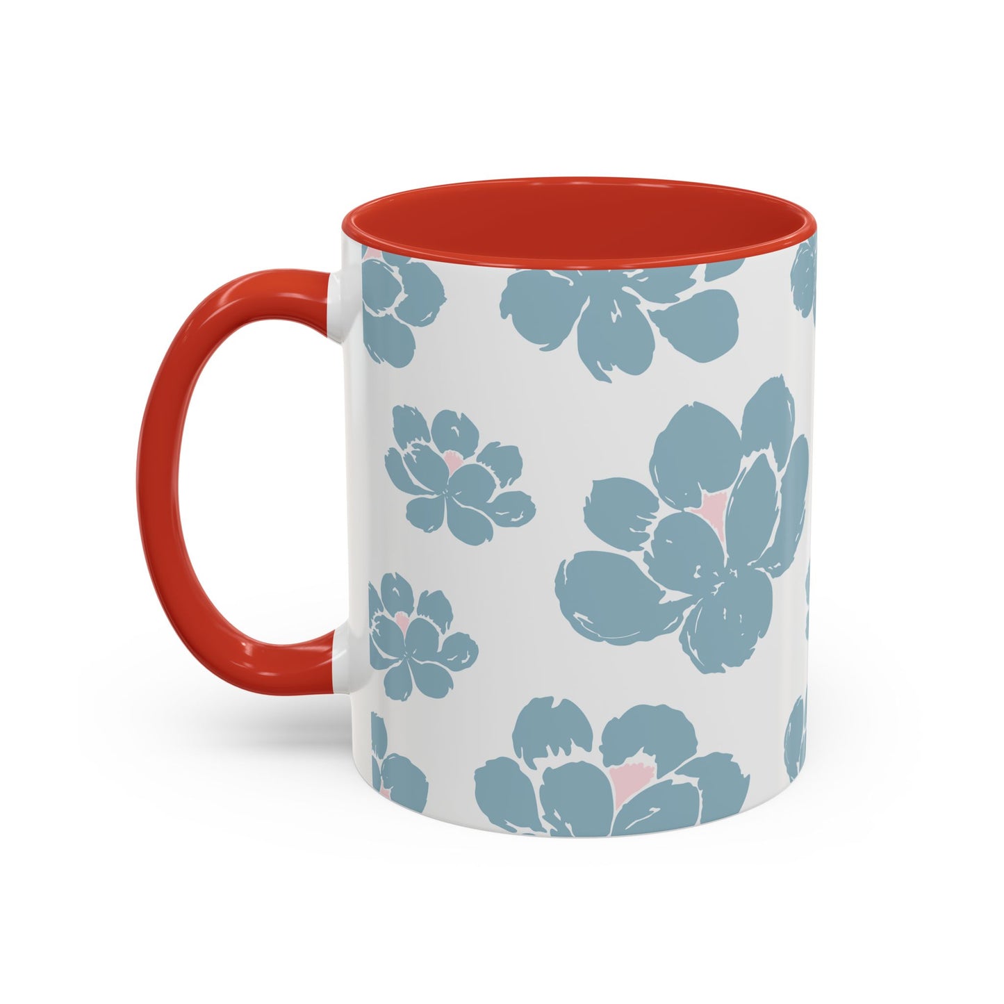 Floral Accent Coffee Mug - Elegant Drinkware, Perfect Gift for Her, Home Decor, Mother's Day, Birthday, Coffee Lovers