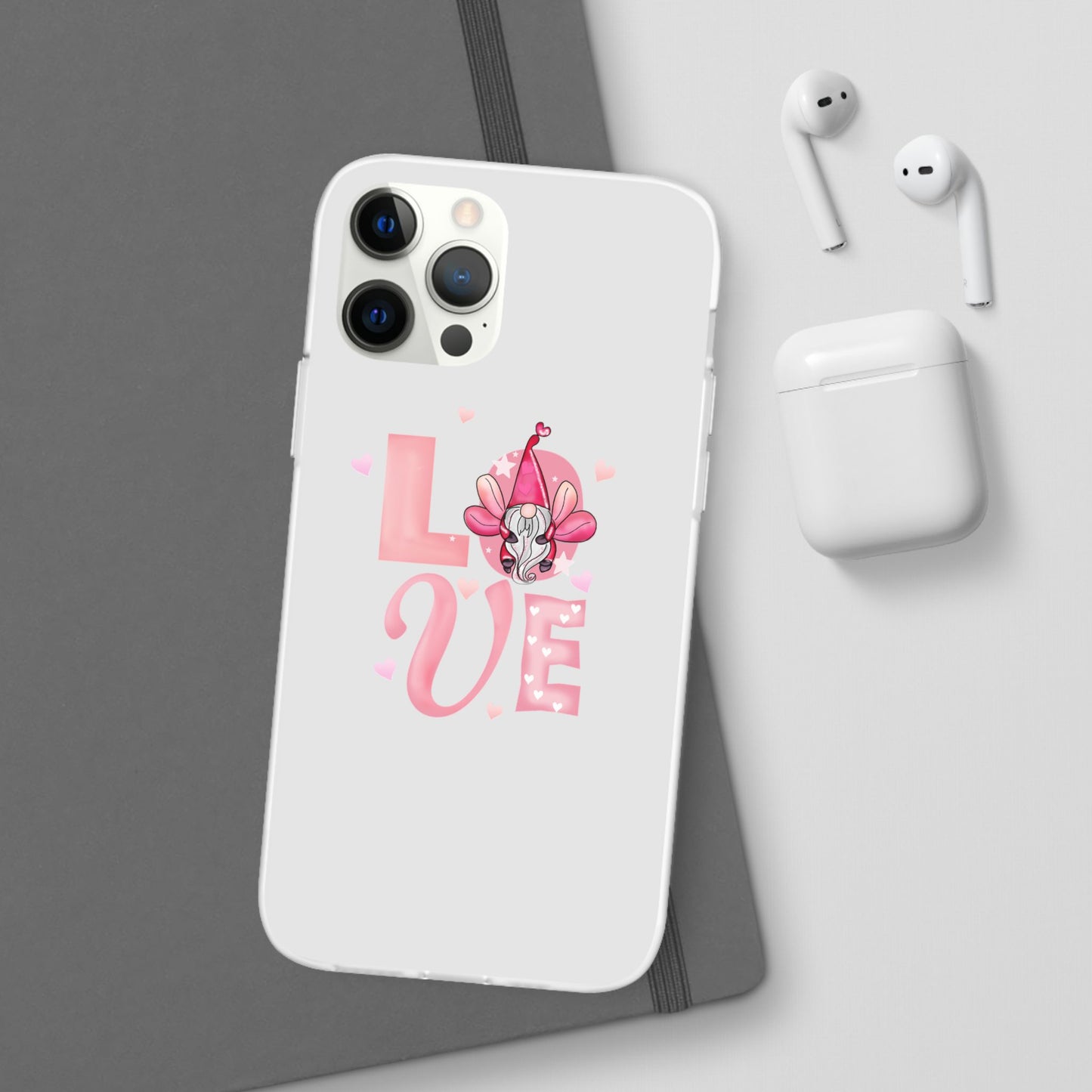 Love Gnome Phone Case — Cute Pink Valentine Flexi Case