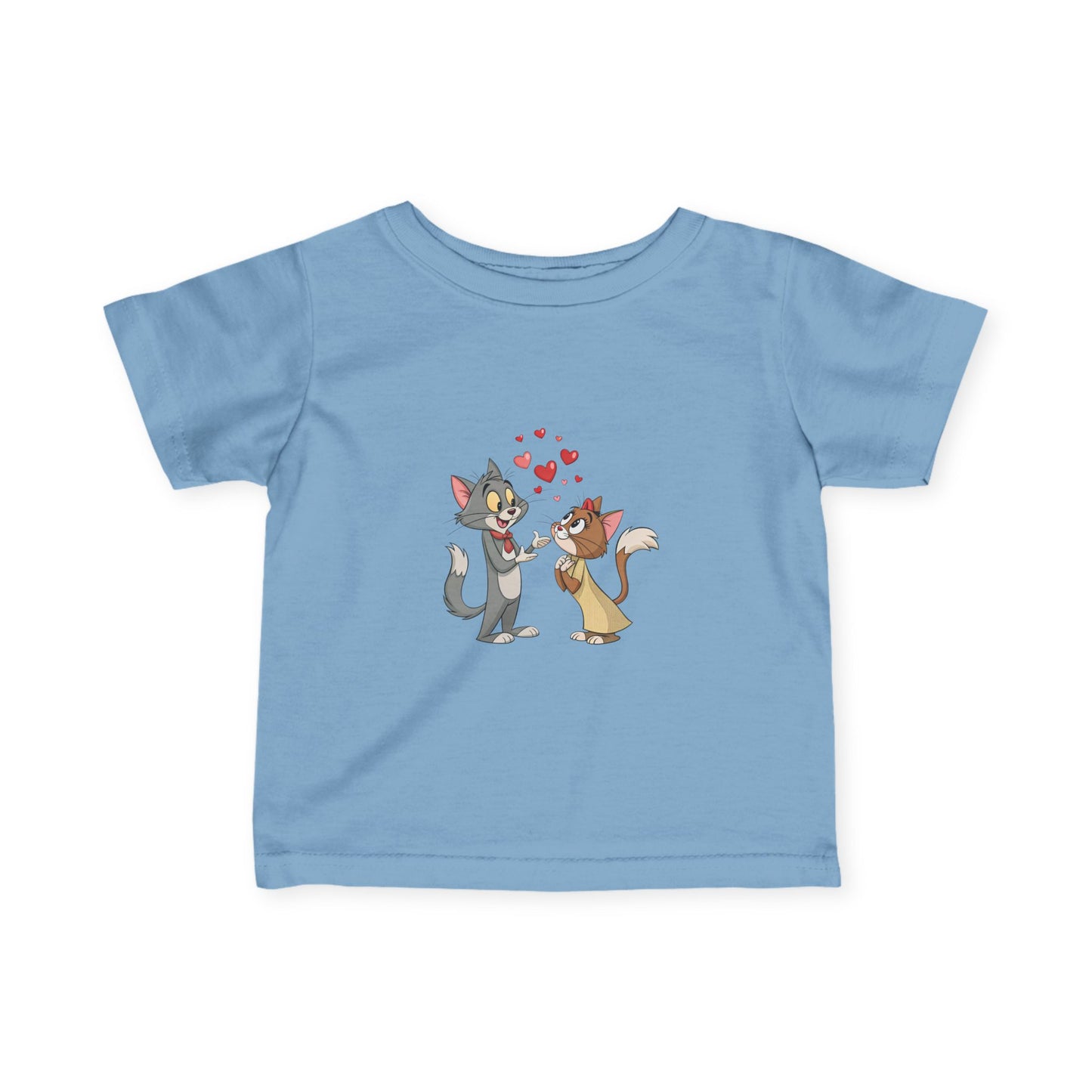 Infant Tee — Cute Cartoon Cats in Love Kids Shirt