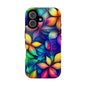 Floral Prism Magnetic Impact-Resistant Phone Case — Colorful Gradient Petal Design