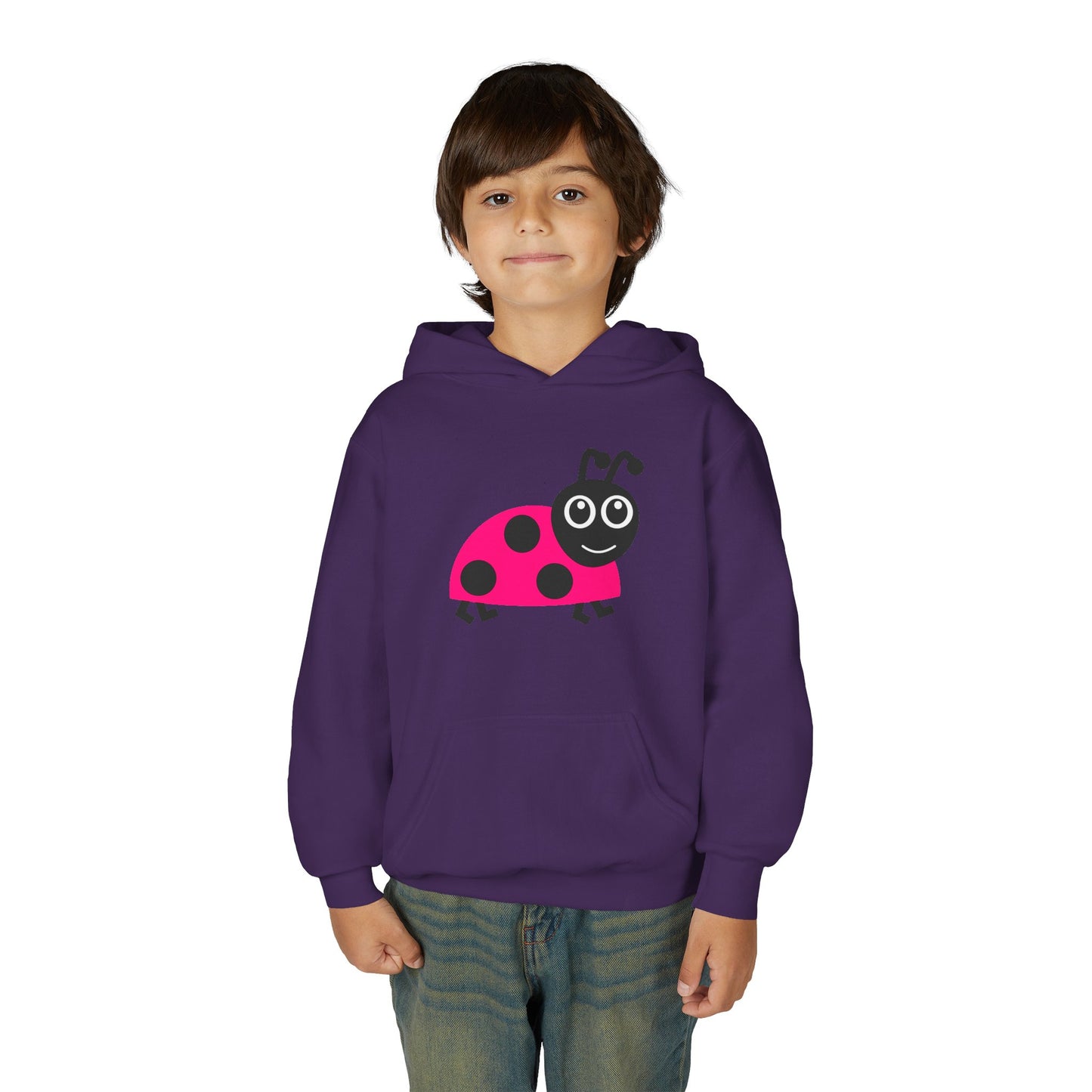 Pink Ladybug Kids Hoodie | Cute Bug Graphic Sweatshirt