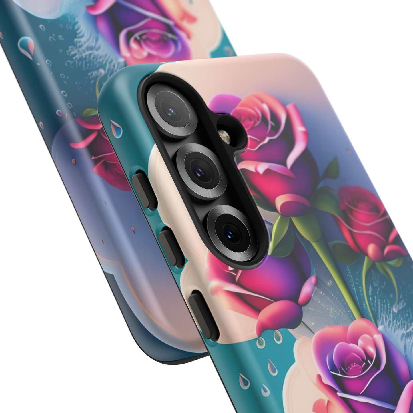 Floral Dream Tough Phone Case — Rose Bouquet Clouds Design