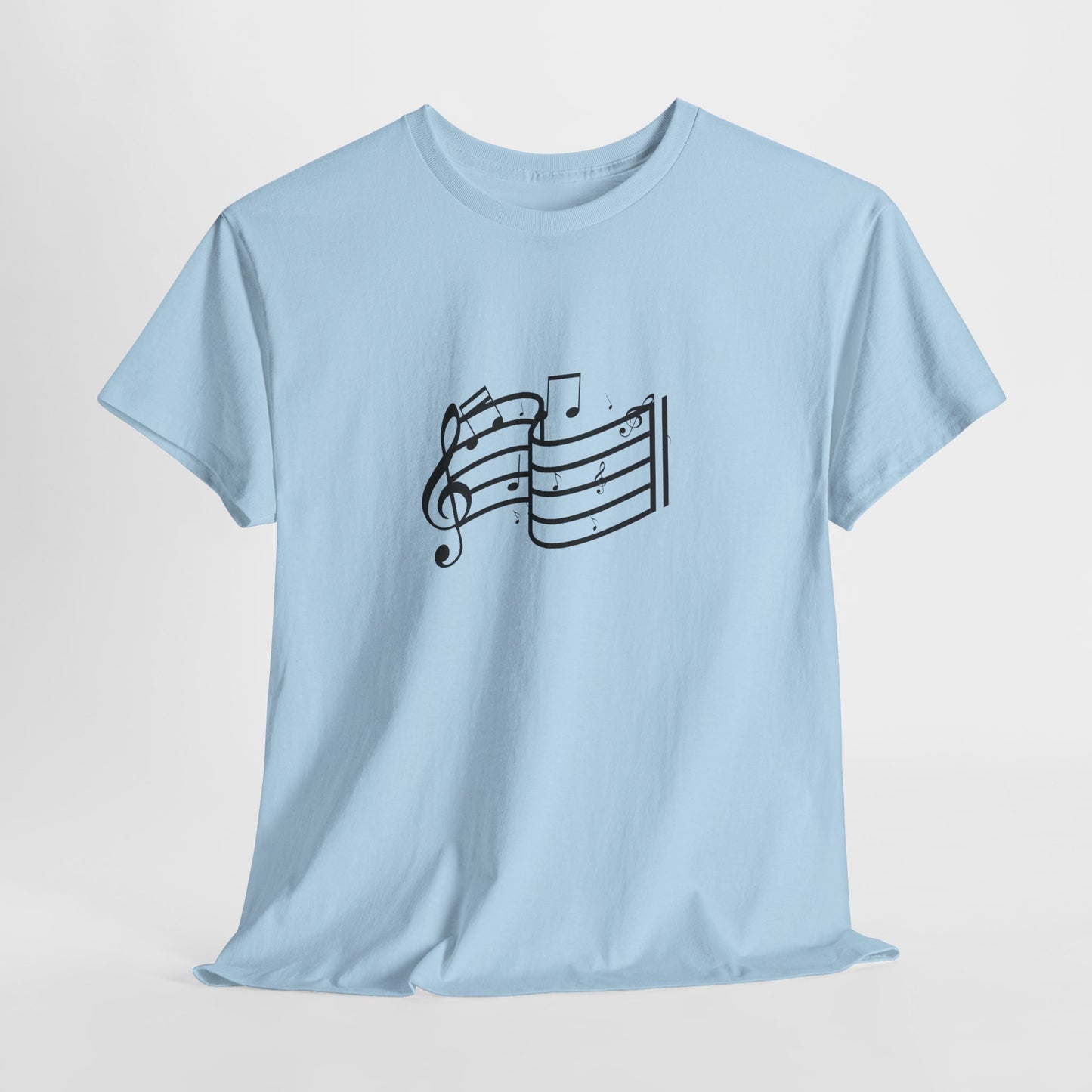 Music Notes T‑Shirt — Minimalist Sheet Music Tee for Musicians & Music Lovers