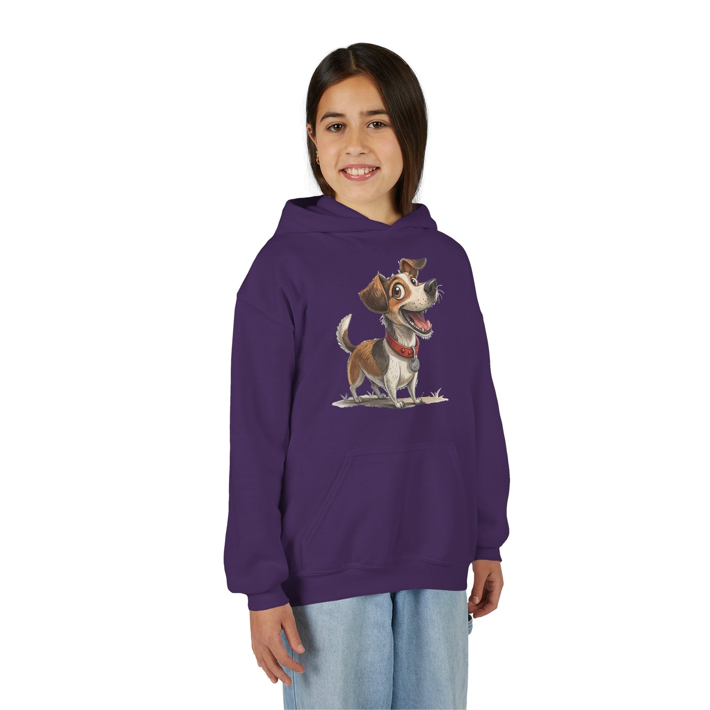 Kids Dog Hoodie – Cute Cartoon Jack Russell Puppy Sweatshirt (Custom Name Option)