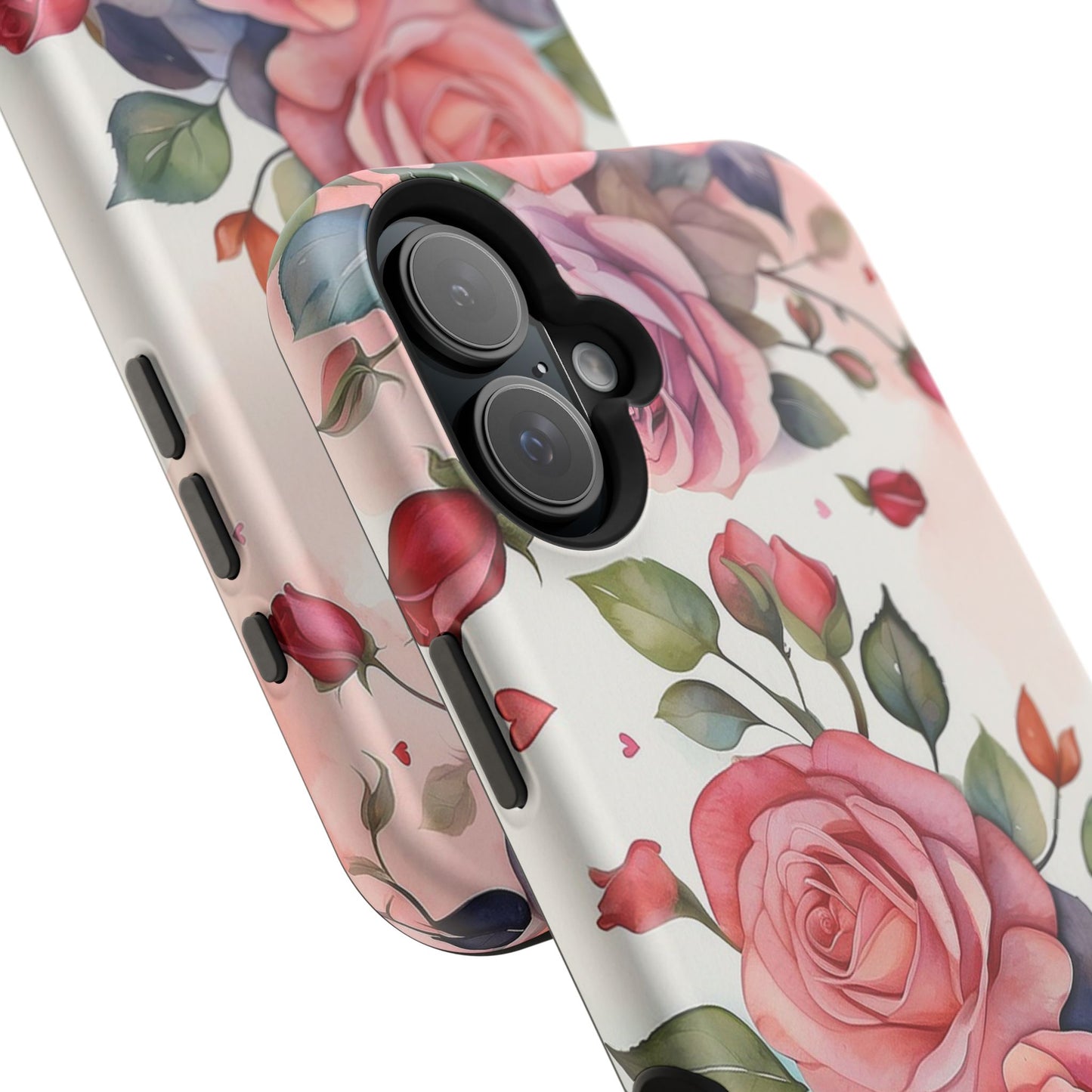 Floral Rose Magnetic Phone Case — Impact-Resistant Protective Cover