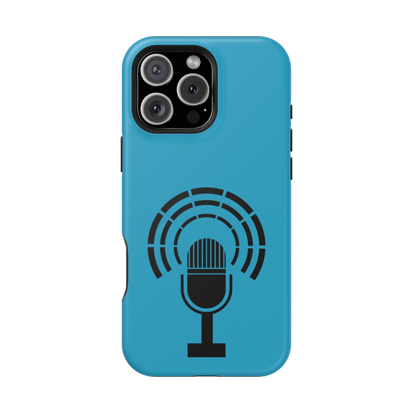 Phone Case — Retro Microphone Podcast Design, Magnetic Impact-Resistant