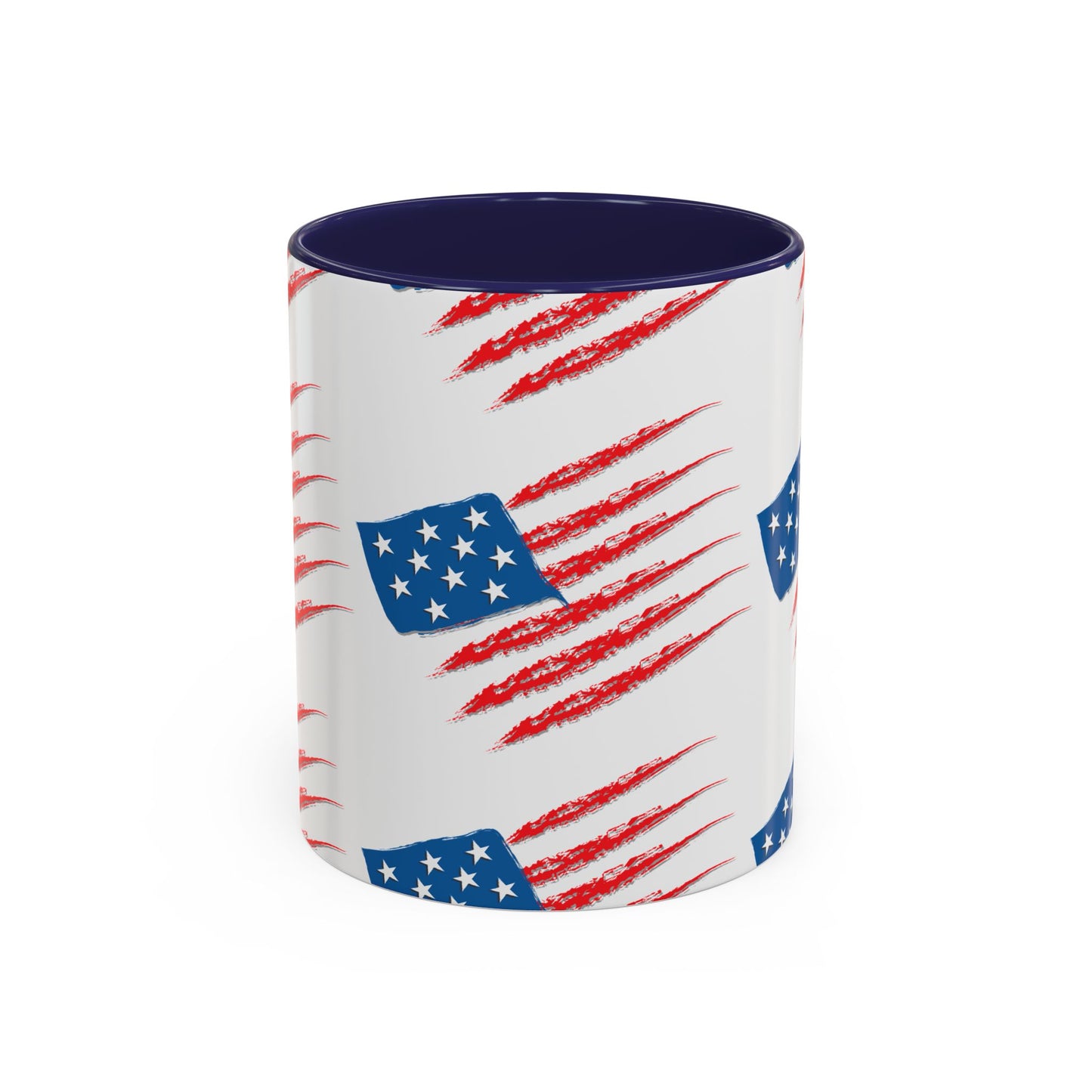 Patriotic Accent Coffee Mug | USA Flag Design