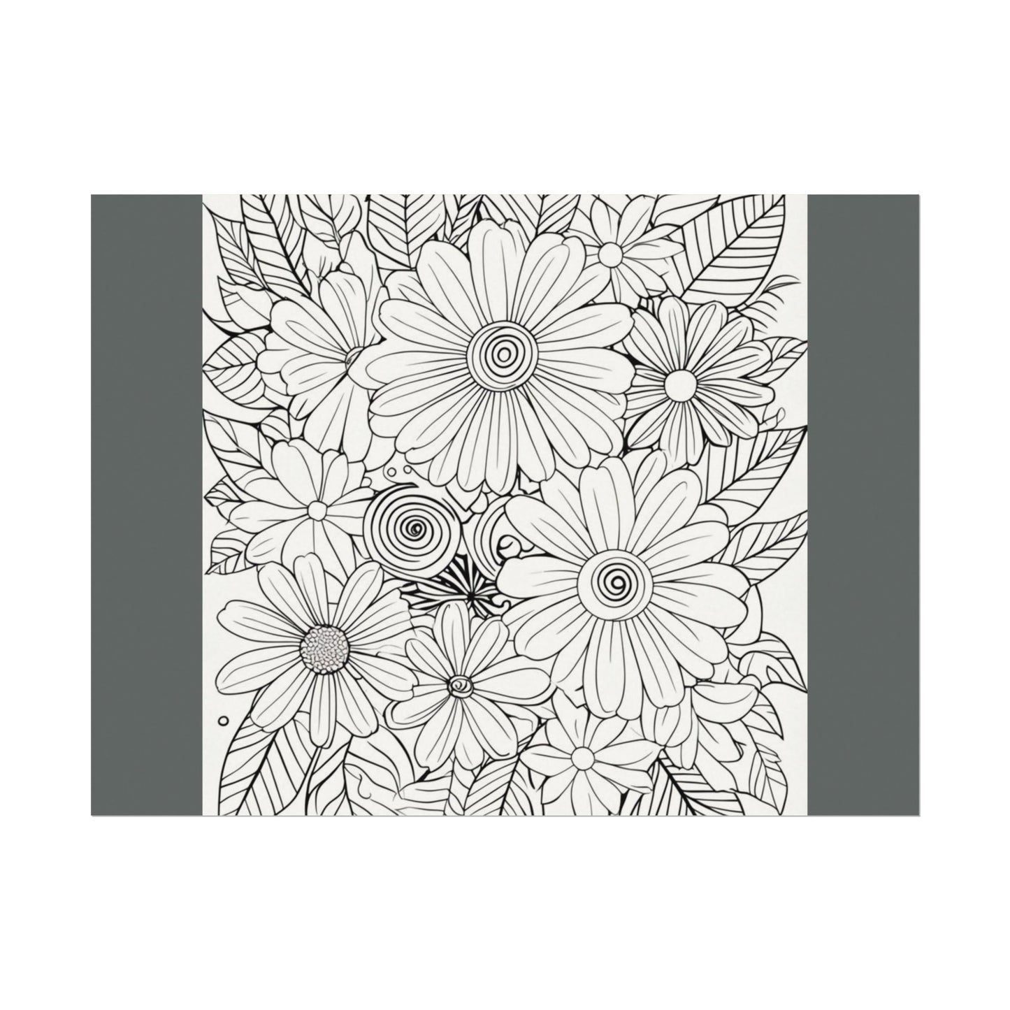 COLOR IT YOURSELF  Line Art Poster — Textured Matte Print