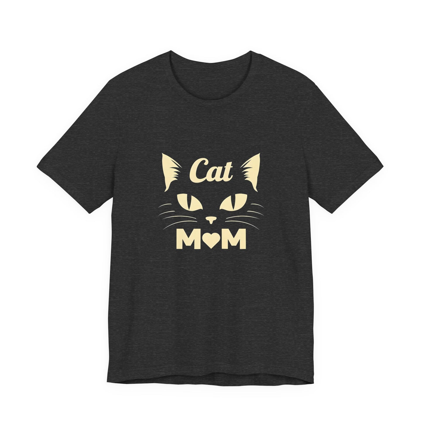 Cat Mom T-Shirt — Cute Cat Face Graphic Tee for Cat Lovers