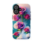 Floral Dream Tough Phone Case — Rose Bouquet Clouds Design