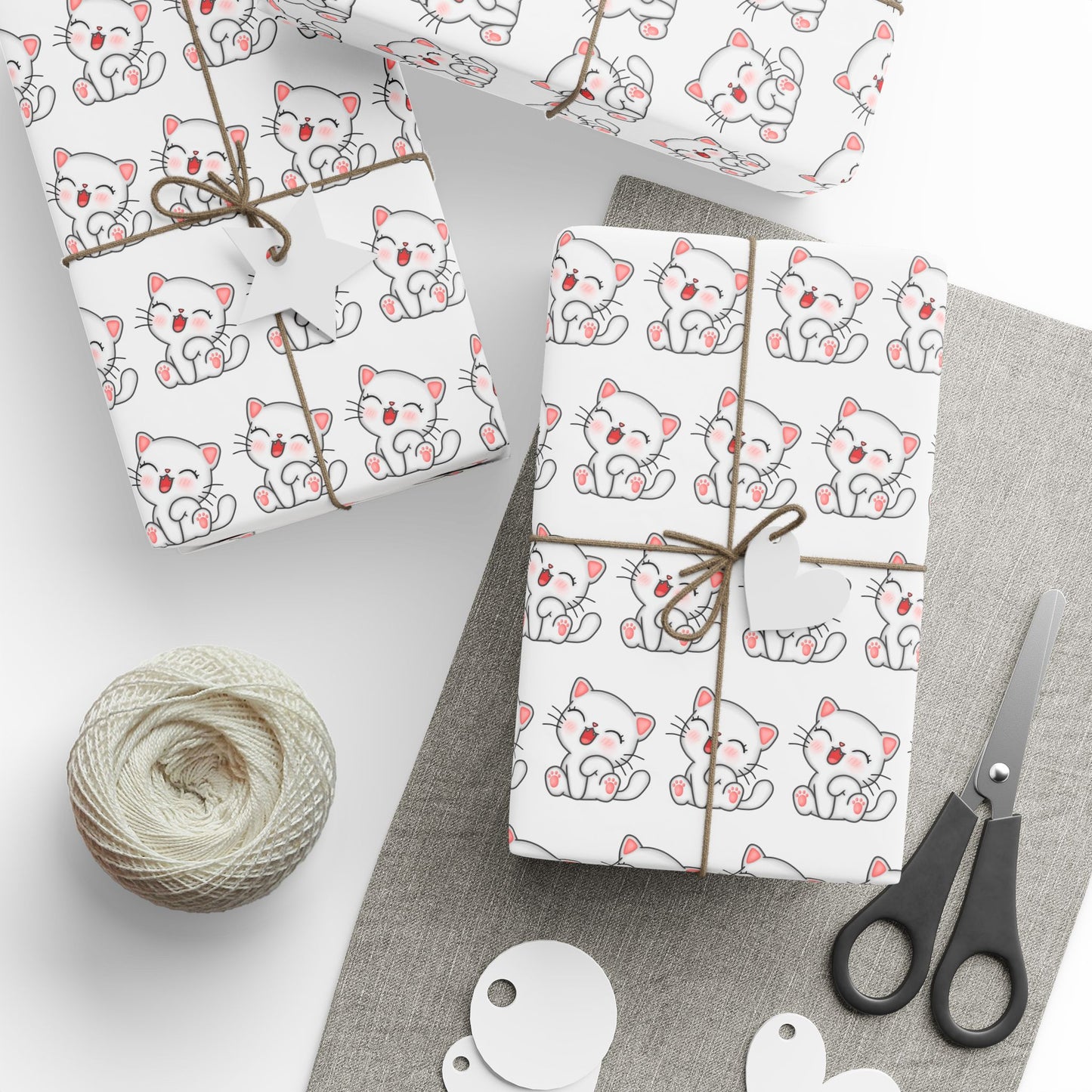 Cute Cat Wrapping Paper, Cat-Themed Gift Wrap for Birthdays, Holidays, Celebrations, Pet Lover Gift Wrap, Unique Gift Packaging