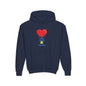 Kids Heart Balloon Hoodie — Cute Girl Holding Red Heart Design