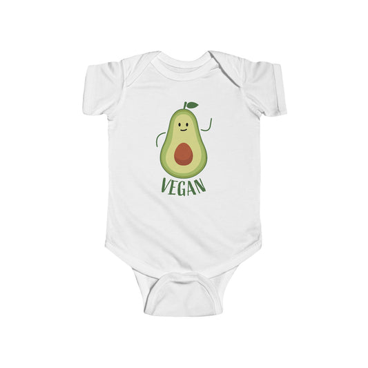 Cute Vegan Avocado Baby Bodysuit