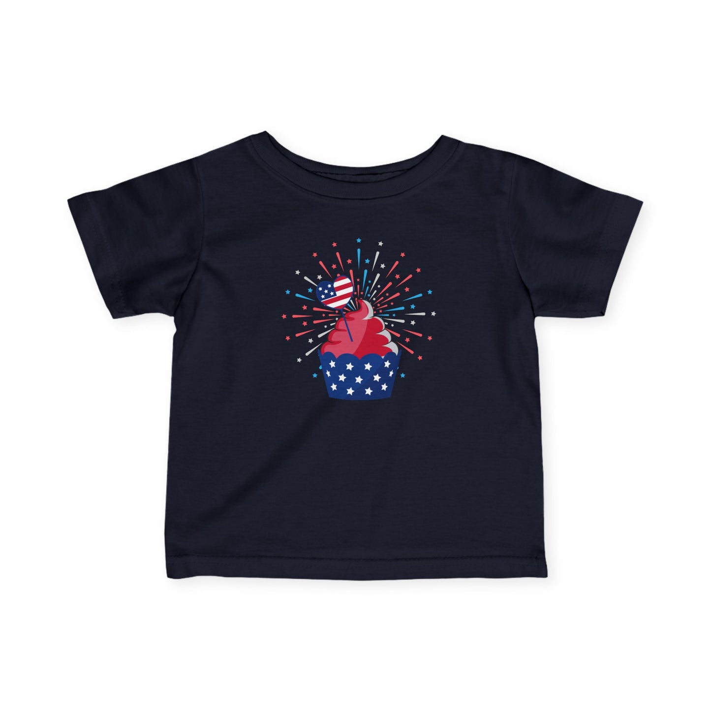 Patriotic Infant Tee with Cupcake Design, Baby Independence Day Outfit, 4th of July Celebration Shirt, Cute Toddler Tee, Summer Party [...]