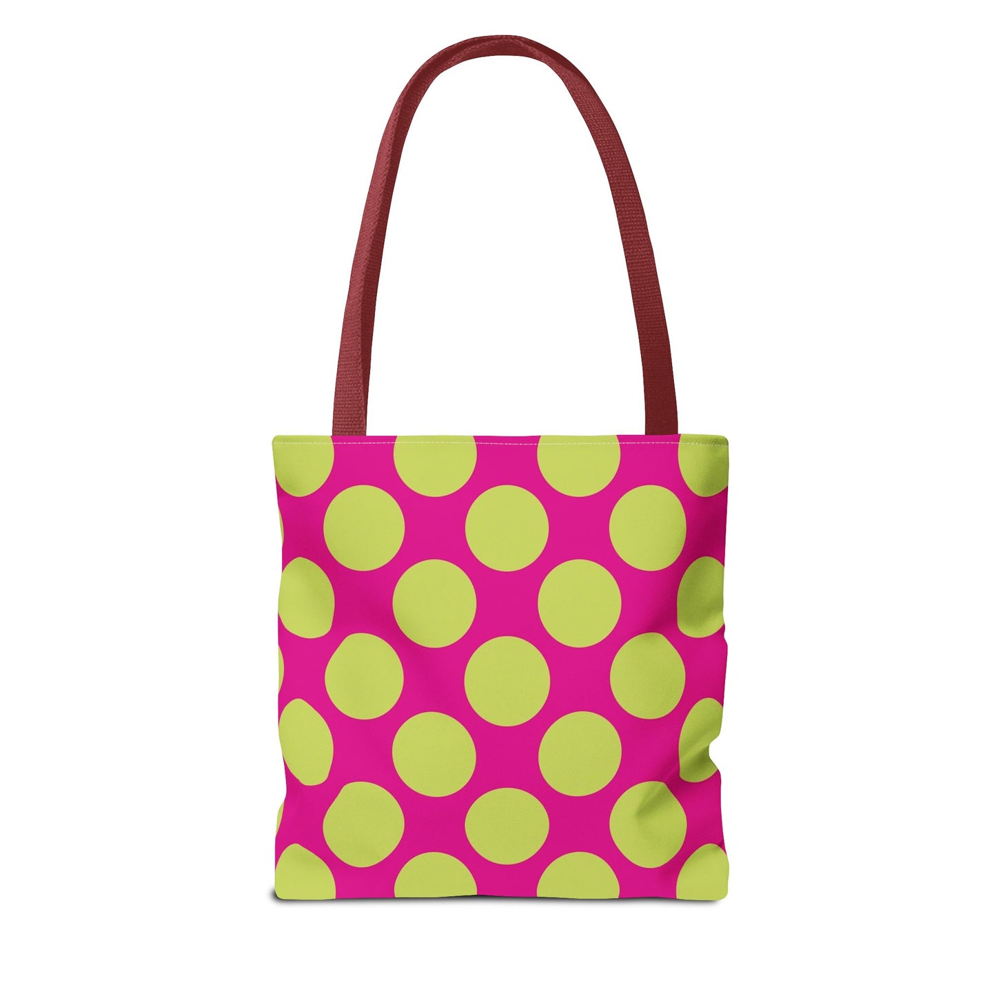 Vibrant Polka Dot Tote Bag, Colorful Shopping Bag, Eco-Friendly Tote