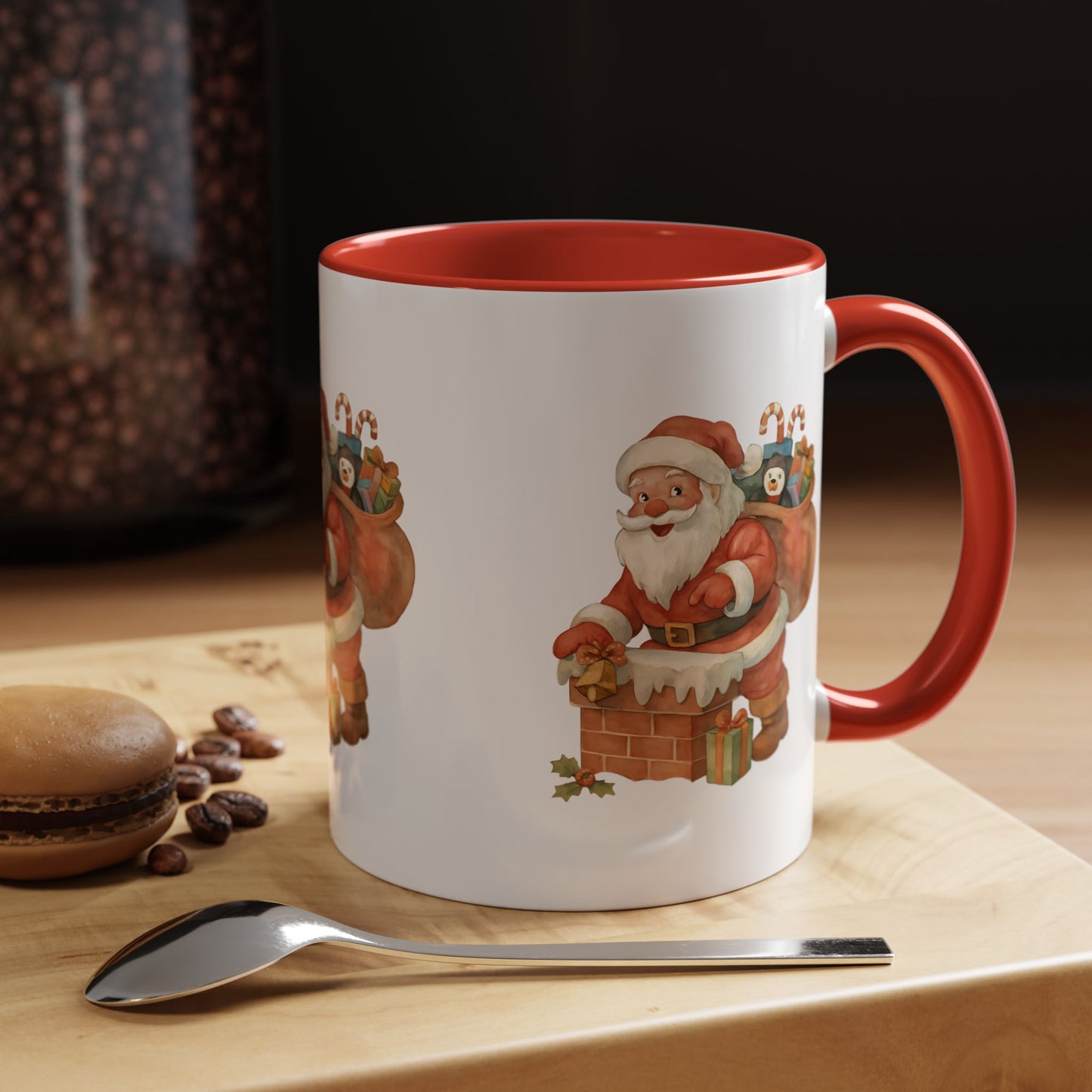Festive Santa Coffee Mug, Holiday Gift, Christmas Decorations, Cozy Kitchen, Unique Mug, Santa-Themed Drinkware