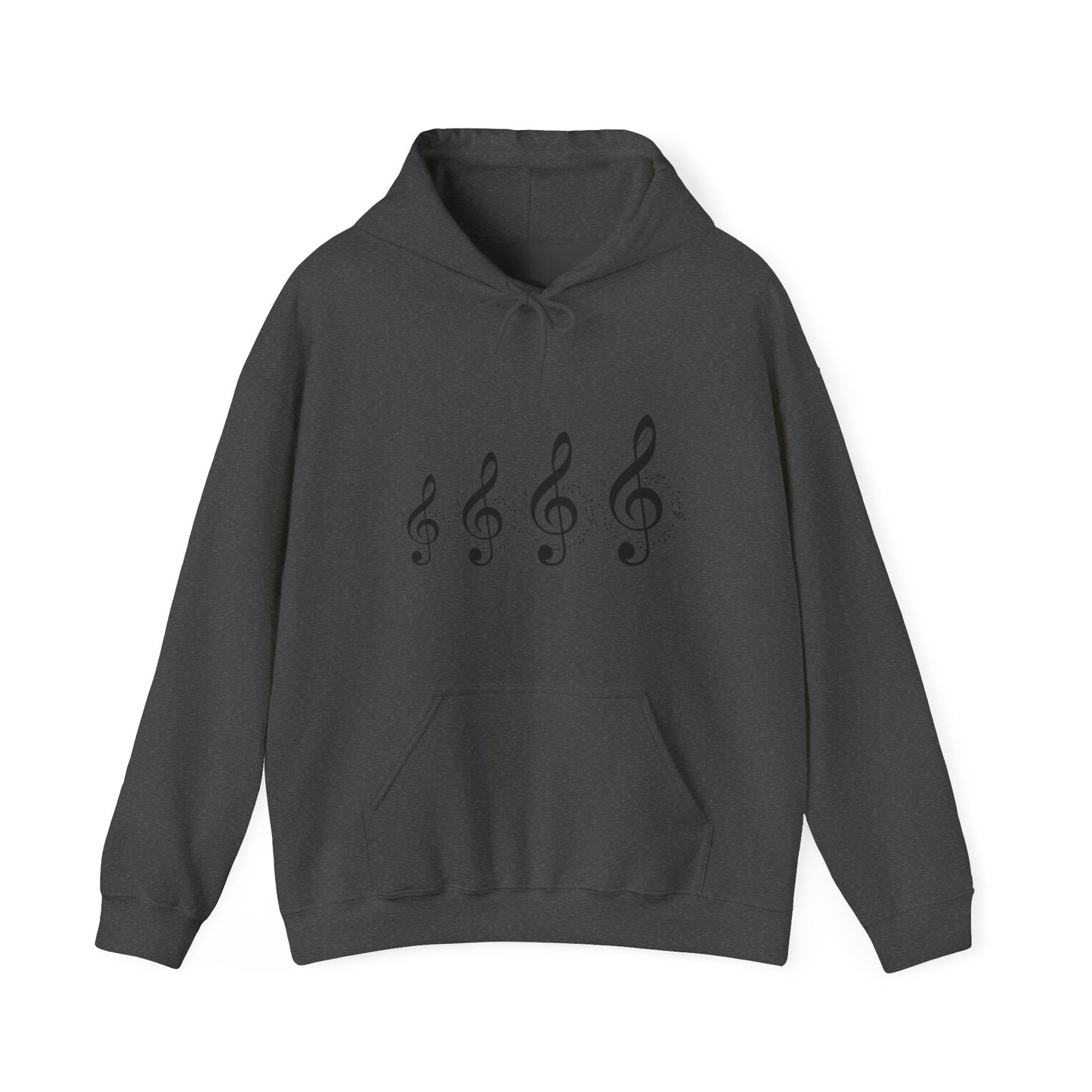 Treble Clef Hoodie – Minimal Music Note Graphic Sweatshirt for Musicians
