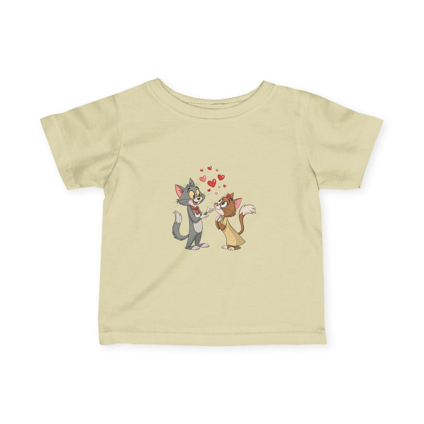 Infant Tee — Cute Cartoon Cats in Love Kids Shirt