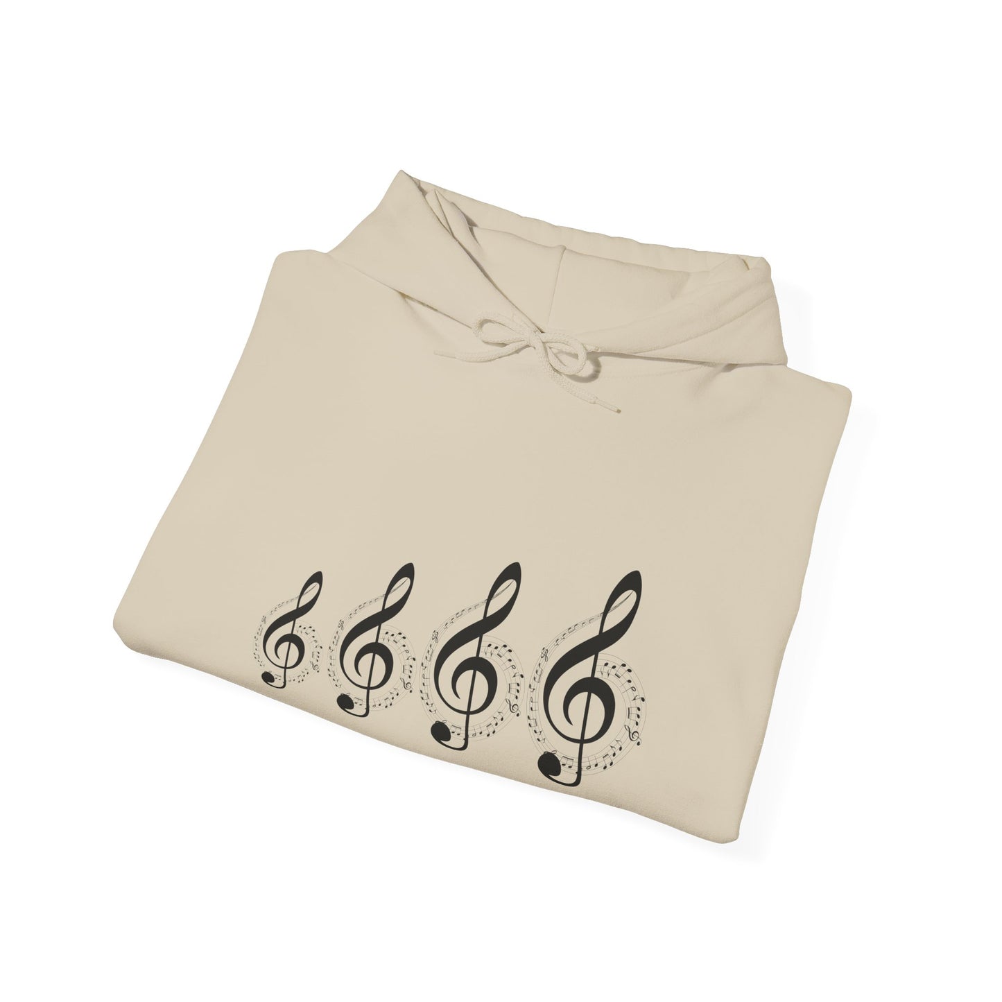 Treble Clef Hoodie – Minimal Music Note Graphic Sweatshirt for Musicians
