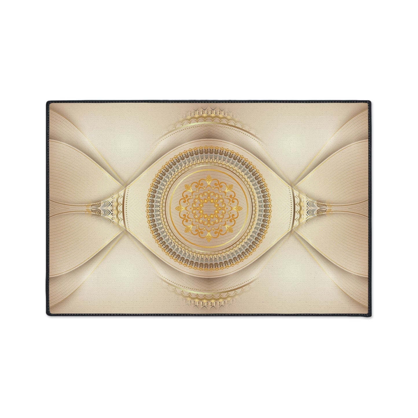 Ornate Mandala Floor Mat — Heavy-Duty Decorative Entrance Rug