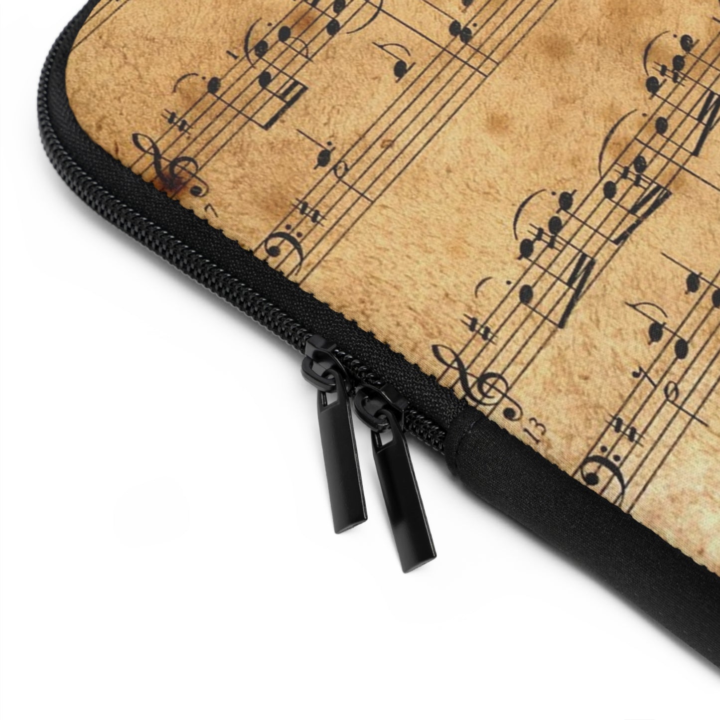 Vintage Music Notes Laptop Sleeve, Music Lover Gift, Folio Case, Student Accessories, Laptop Protector, Stylish Tech Case