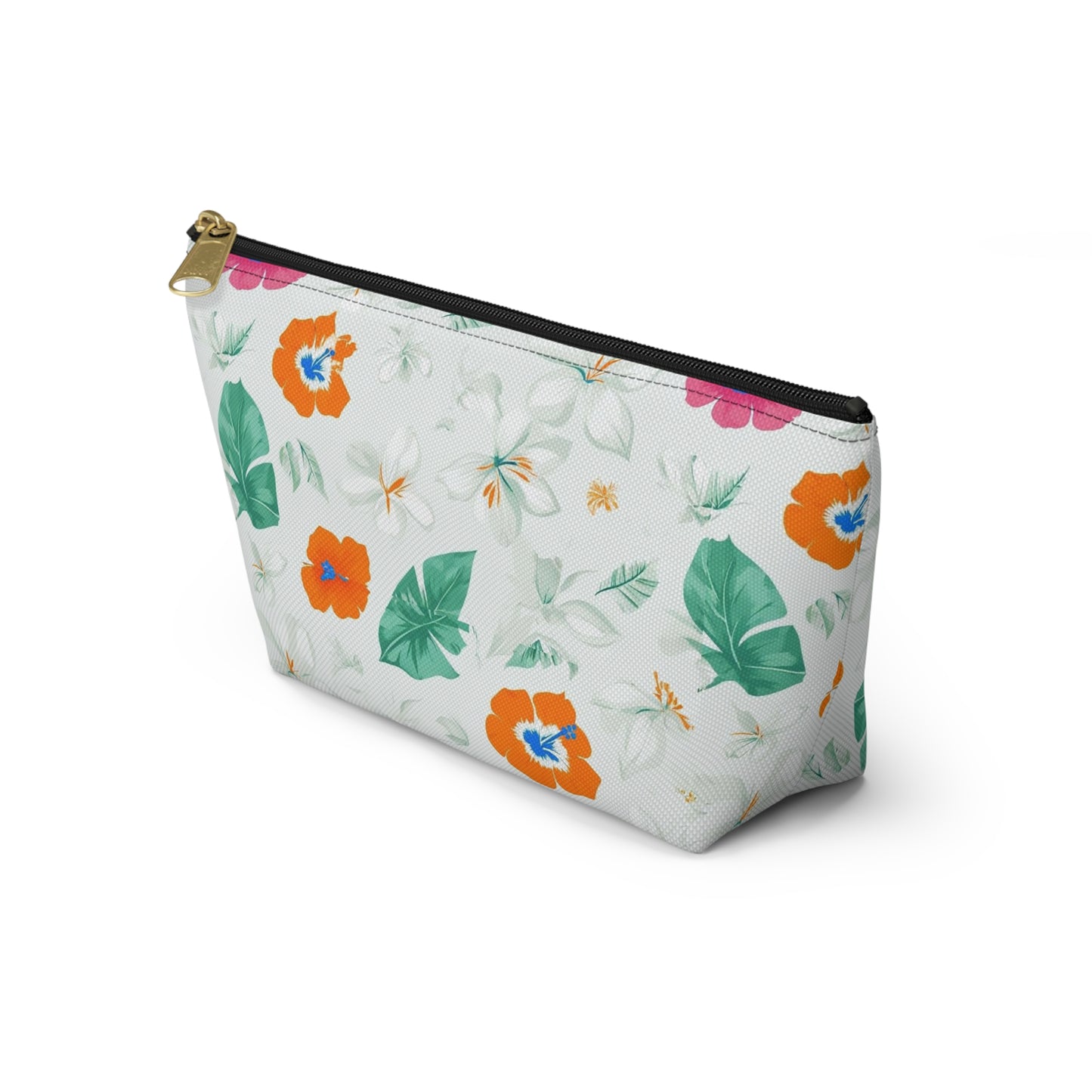 Floral Tropical Accessory Pouch — T‑Bottom Cosmetic Bag