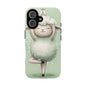 Cute Yoga Sheep Phone Case — Pastel Lamb Ballerina Protective Cover