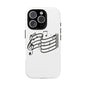 Musical Notes Phone Case — Black Treble Clef Music Staff Tough Case