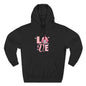 Love Blossom Hoodie — Pink Floral "LOVE" Graphic Fleece Hoodie