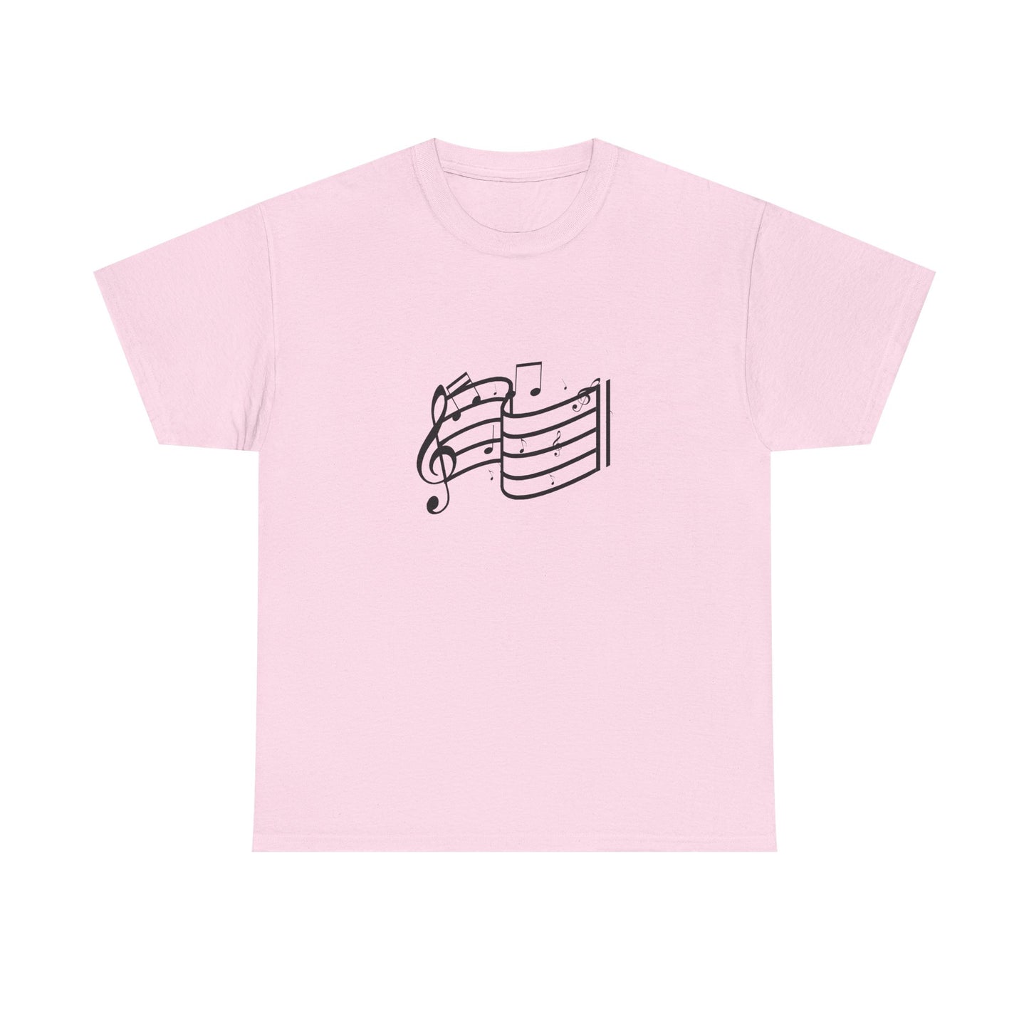 Music Notes T‑Shirt — Minimalist Sheet Music Tee for Musicians & Music Lovers