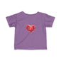 Infant Tee with Watercolor Heart – Baby Valentine Shirt