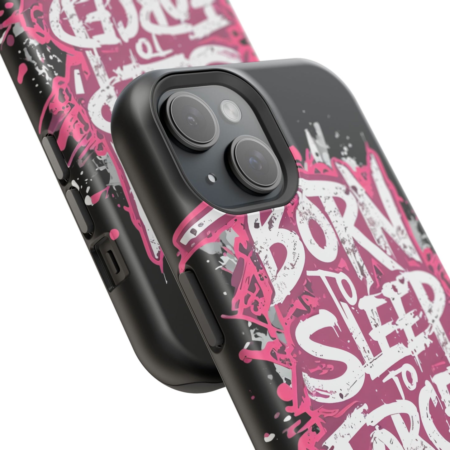 Phone Case — "Born to Sleep, Forced to Work" Impact-Resistant Magnetic Case