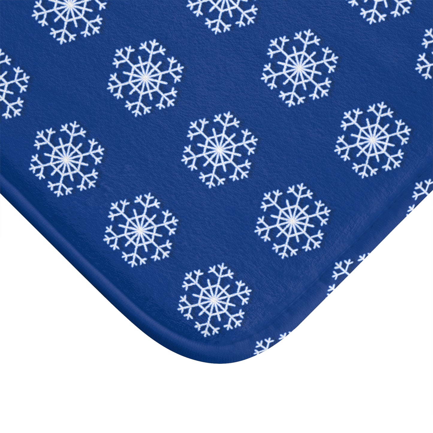 Snowflake Bath Mat - Cozy Bathroom Decor, Winter Theme Mat, Holiday Gift, Non-Slip Rug, Contemporary Style Accent