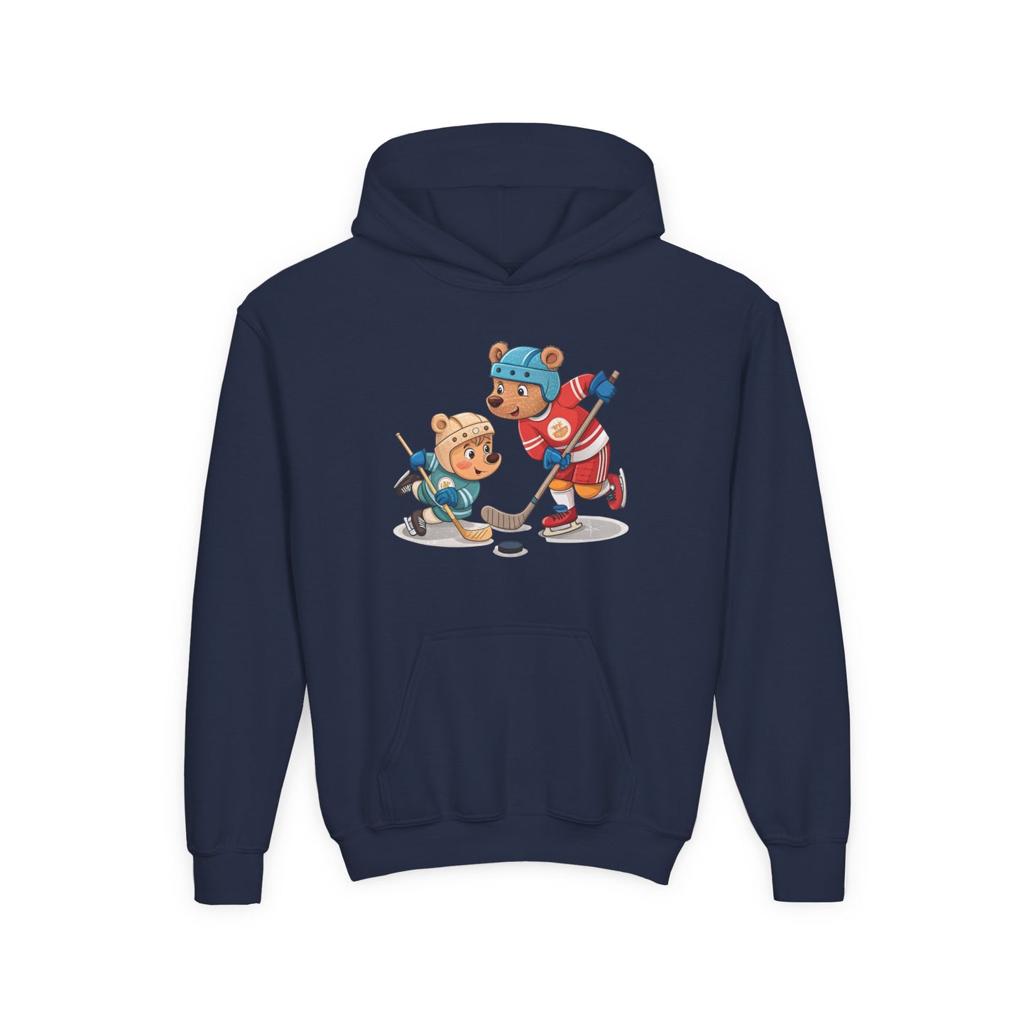 Youth Hockey Hoodie - Cute Kids Ice Hockey Players Pullover (Add Name)