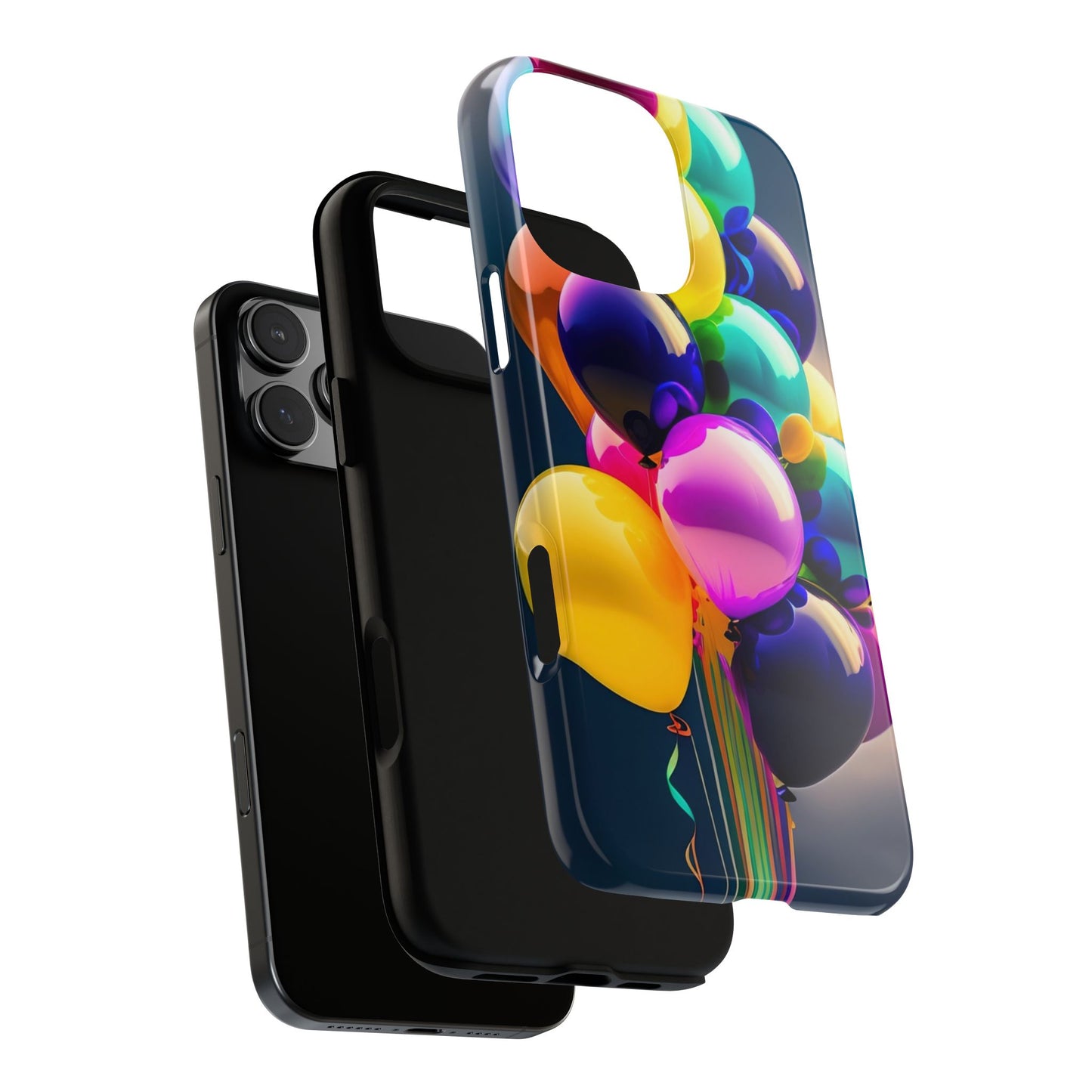 Colorful Balloon Tough Phone Case — Vibrant Party Balloons Protective Cover