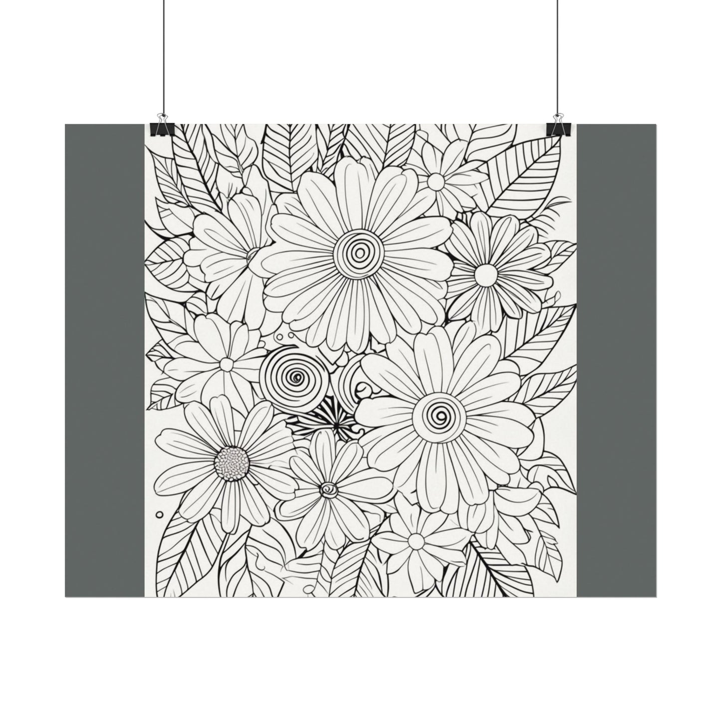 COLOR IT YOURSELF  Line Art Poster — Textured Matte Print