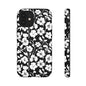 Floral Noir Tough Phone Case — Black & White Flower Protective Cover