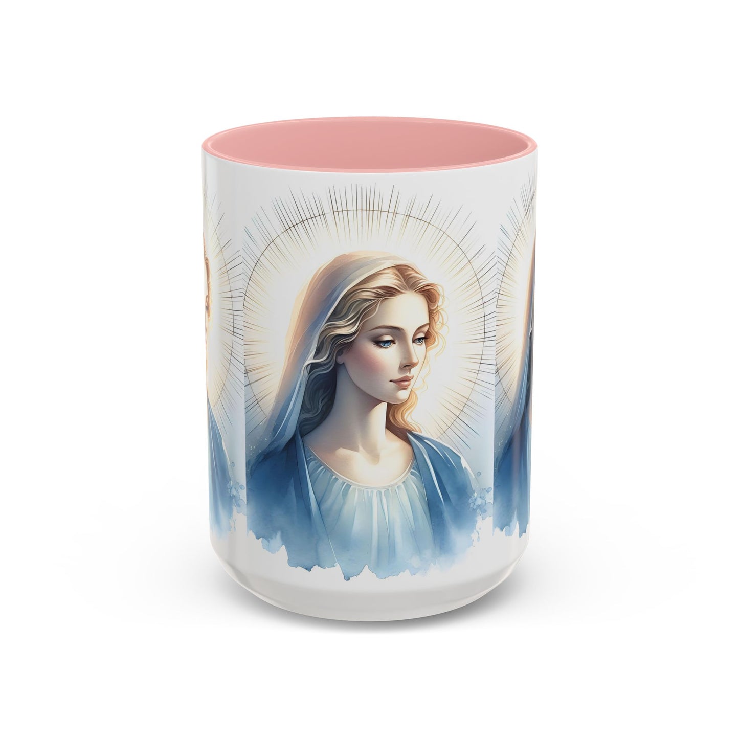 Serene Virgin Mary Accent Coffee Mug